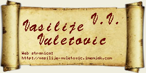 Vasilije Vuletović vizit kartica